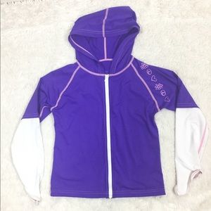Sun protection zone purple zip up